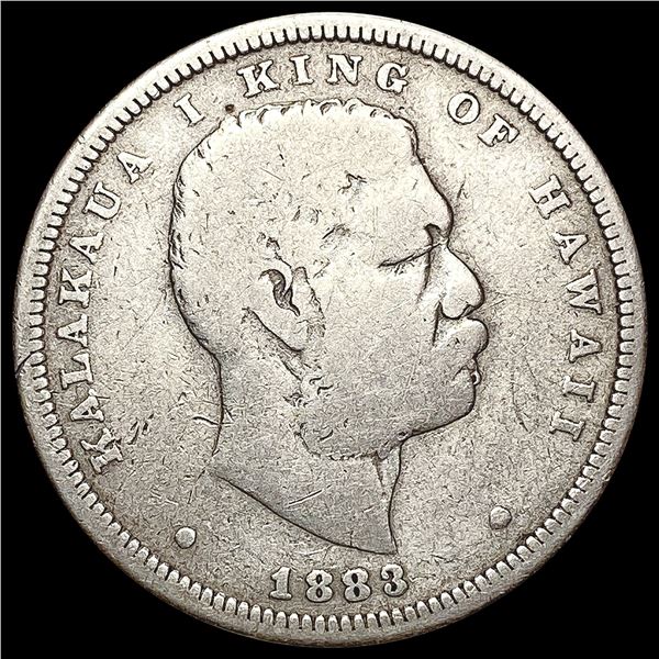 1883 Kingdom of Hawaii Half Dollar ABOUT UNCIRCULATED