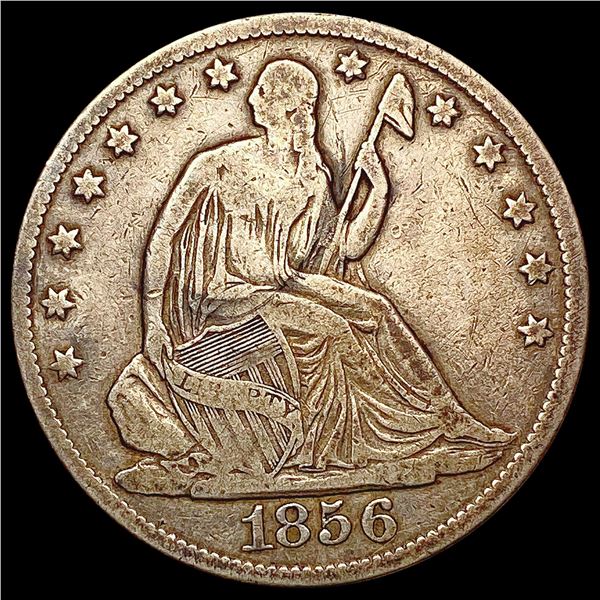 1856-O Seated Liberty Half Dollar ABOUT UNCIRCULATED