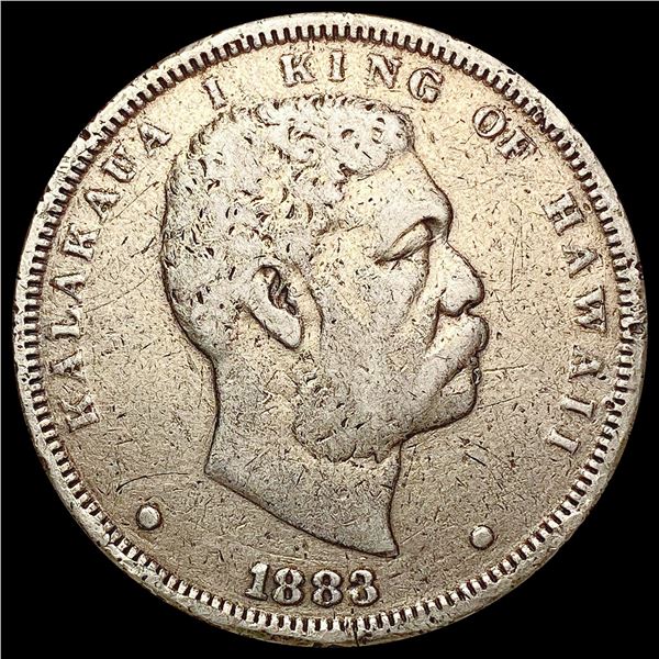 1883 Kingdom of Hawaii Dollar ABOUT UNCIRCULATED