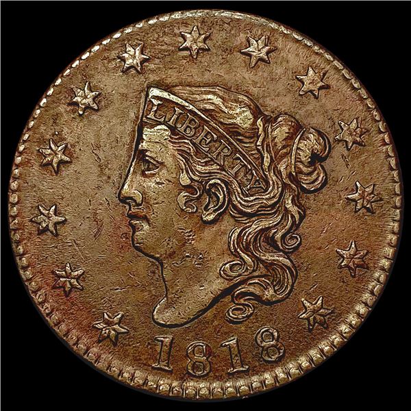 1818 Coronet Head Large Cent CLOSELY UNCIRCULATED