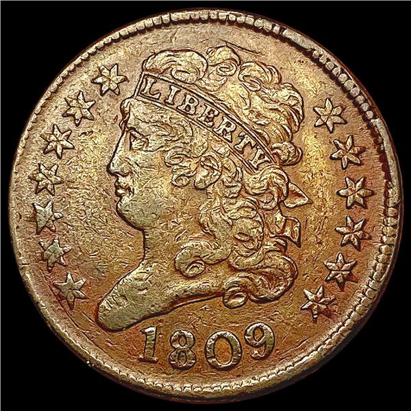 1809 Classic Head Half Cent NEARLY UNCIRCULATED