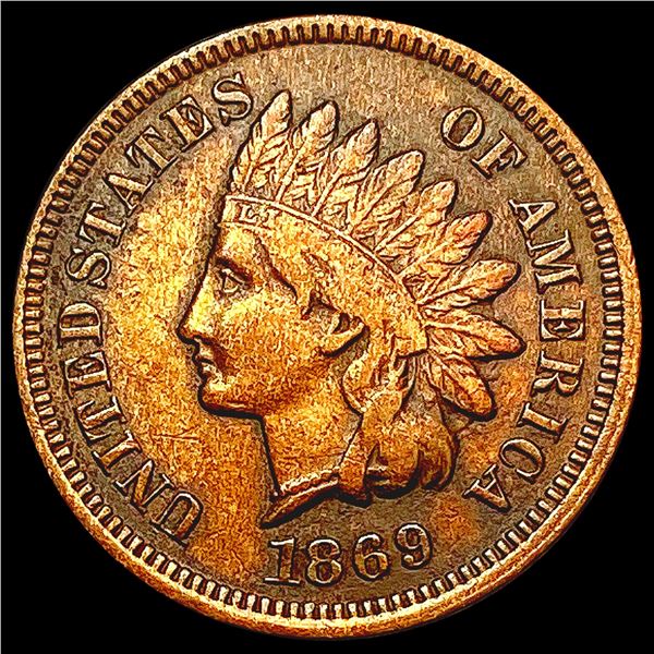 1869 Indian Head Cent NEARLY UNCIRCULATED