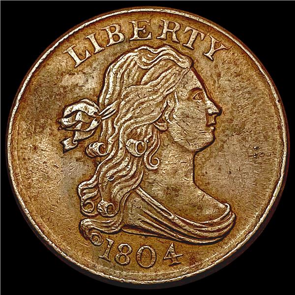 1804 Draped Bust Half Cent ABOUT UNCIRCULATED