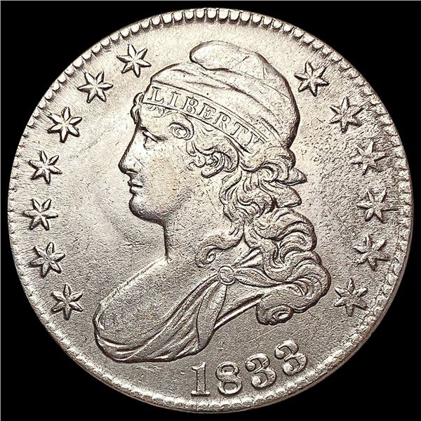 1833 Capped Bust Half Dollar NEARLY UNCIRCULATED