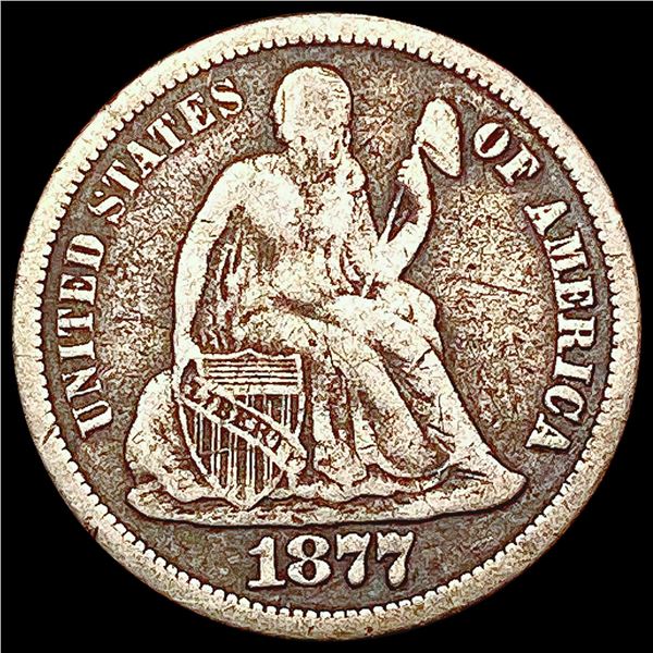 1877-CC Seated Liberty Dime LIGHTLY CIRCULATED
