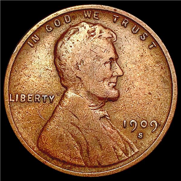 1909-S Wheat Cent NICELY CIRCULATED