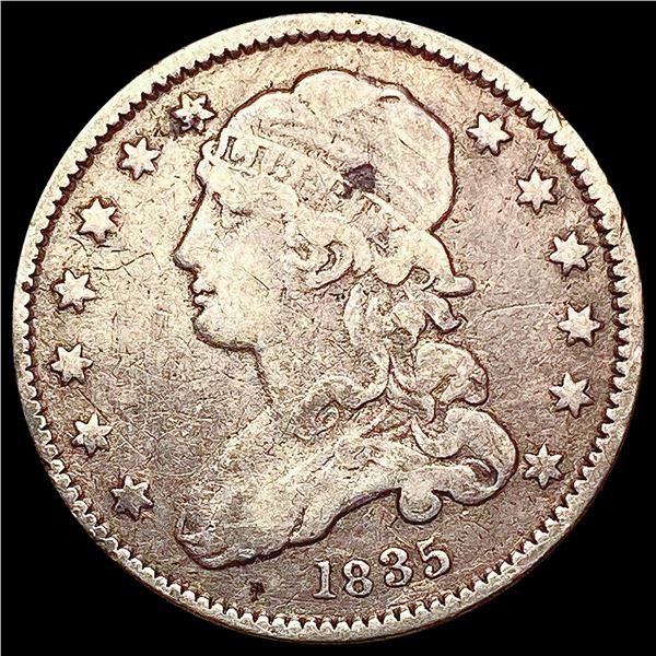 1835 Capped Bust Quarter LIGHTLY CIRCULATED