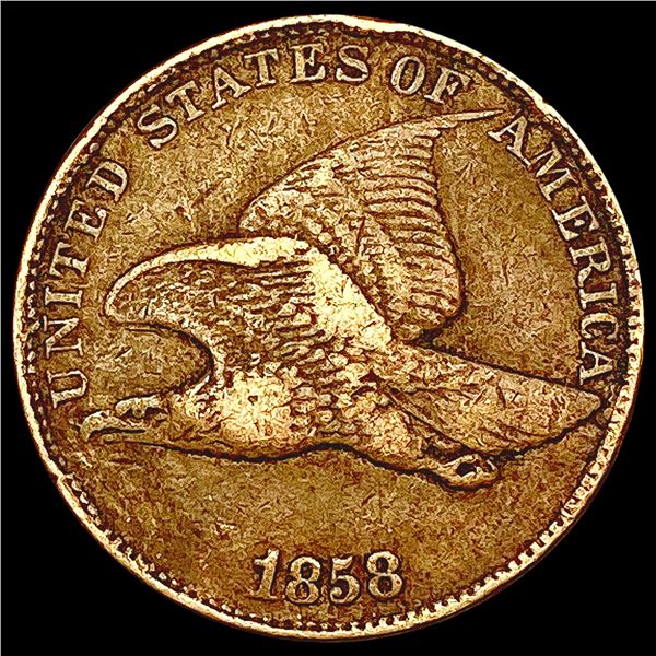 1858 Flying Eagle Cent NEARLY UNCIRCULATED