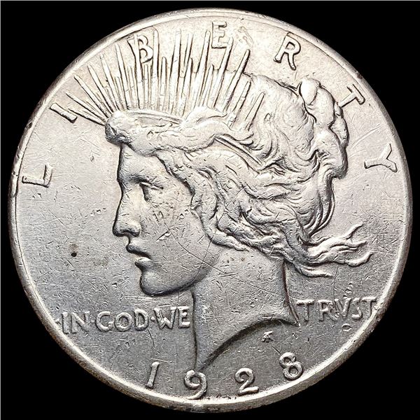 1928 Silver Peace Dollar NEARLY UNCIRCULATED