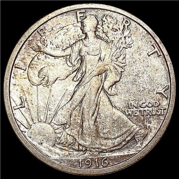 1916-D Walking Liberty Half Dollar CHOICE AU