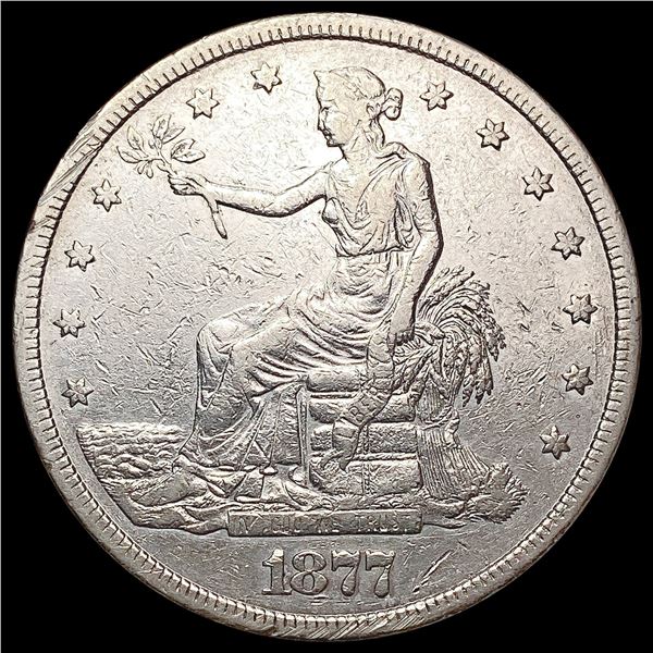 1877 Silver Trade Dollar CLOSELY UNCIRCULATED
