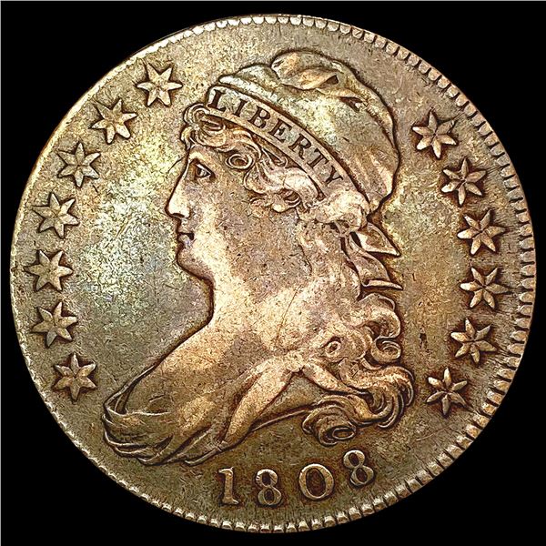 1808 Capped Bust Half Dollar NICELY CIRCULATED