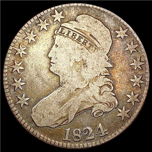 1824 Capped Bust Half Dollar NICELY CIRCULATED