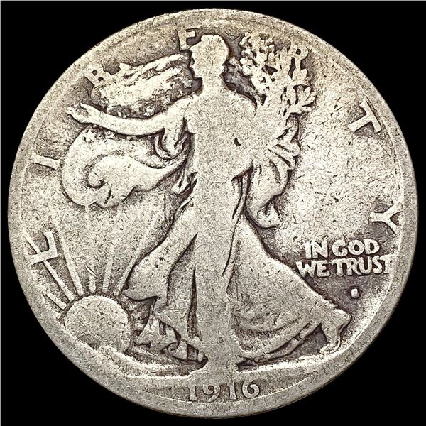 1916-S Walking Liberty Half Dollar NICELY CIRCULATED