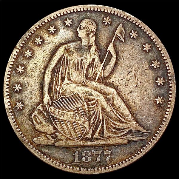 1877 Seated Liberty Half Dollar NEARLY UNCIRCULATED