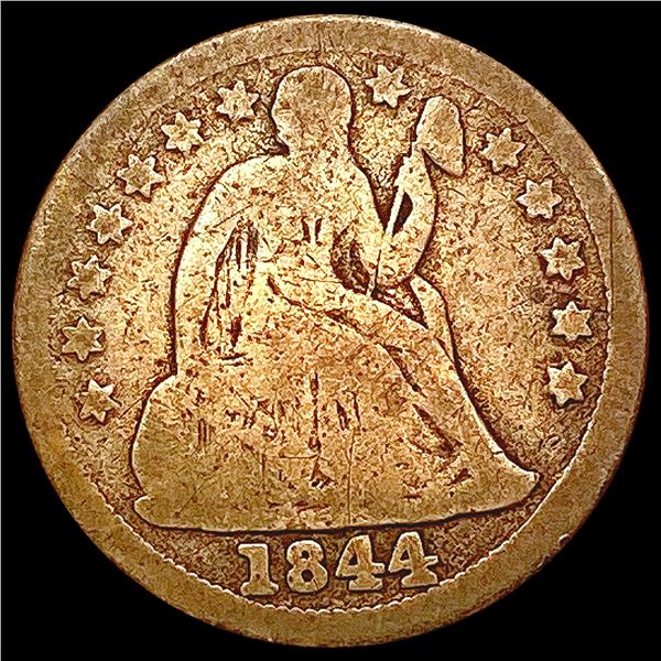 1844 Seated Liberty Dime NICELY CIRCULATED