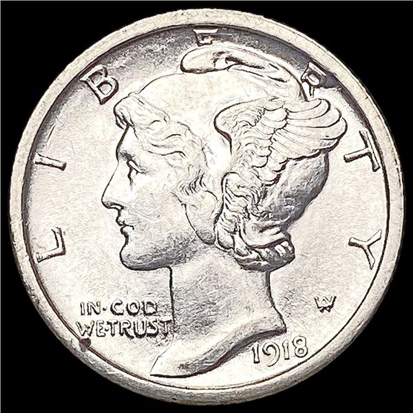 1918 Mercury Dime GEM BU