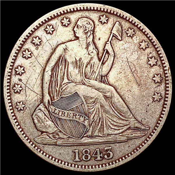 1843 Seated Liberty Half Dollar HIGH GRADE