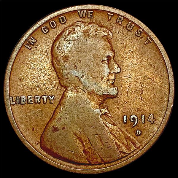 1914-D Wheat Cent LIGHTLY CIRCULATED