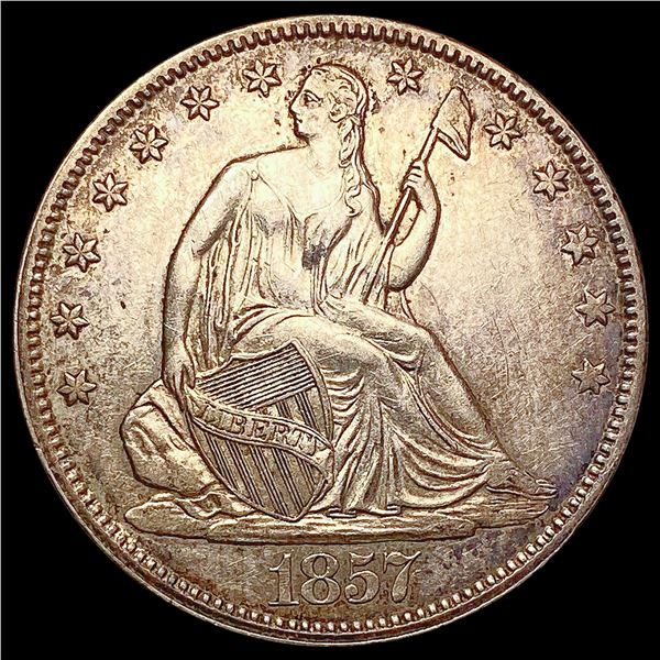 1857 Seated Liberty Half Dollar CHOICE AU