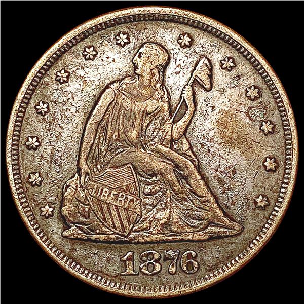 1876 Twenty Cent Piece ABOUT UNCIRCULATED
