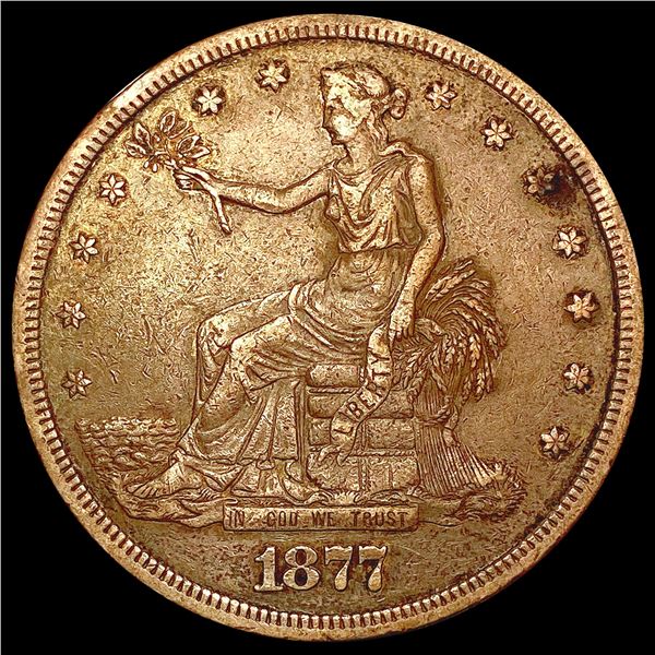 1877 Silver Trade Dollar NEARLY UNCIRCULATED