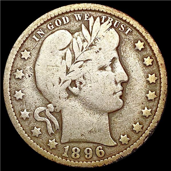1896-O Barber Quarter ABOUT UNCIRCULATED