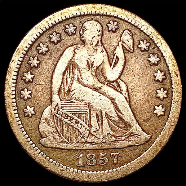 1857-O Seated Liberty Dime LIGHTLY CIRCULATED