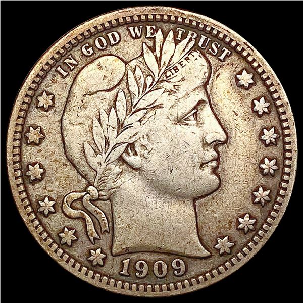 1909 Barber Quarter NEARLY UNCIRCULATED