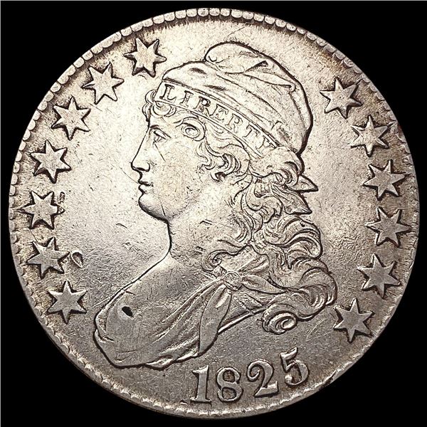 1825 Capped Bust Half Dollar LIGHTLY CIRCULATED