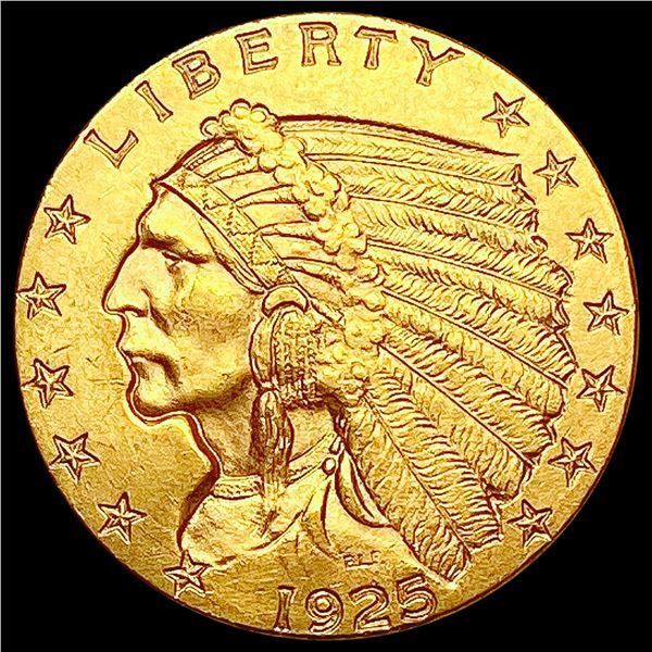 1925 $2.50 Gold Quarter Eagle GEM BU