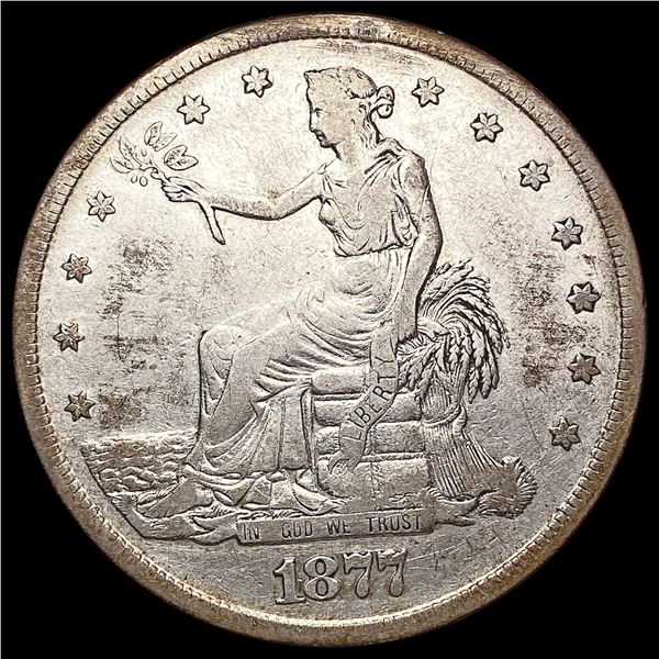 1877 Silver Trade Dollar LIGHTLY CIRCULATED