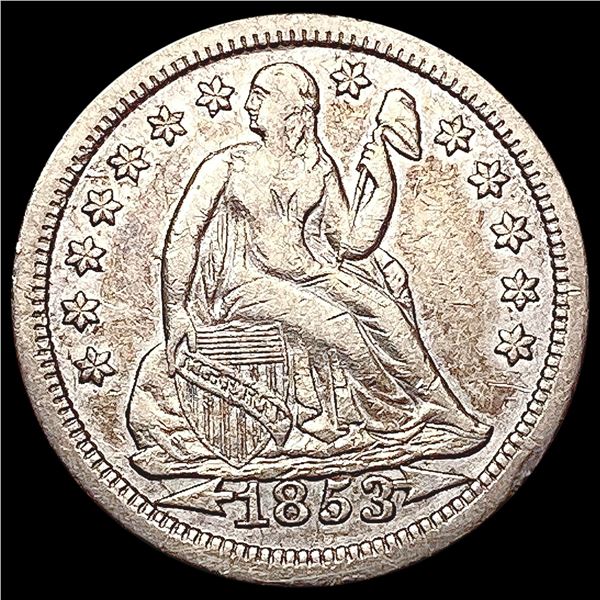 1853 Seated Liberty Dime NEARLY UNCIRCULATED