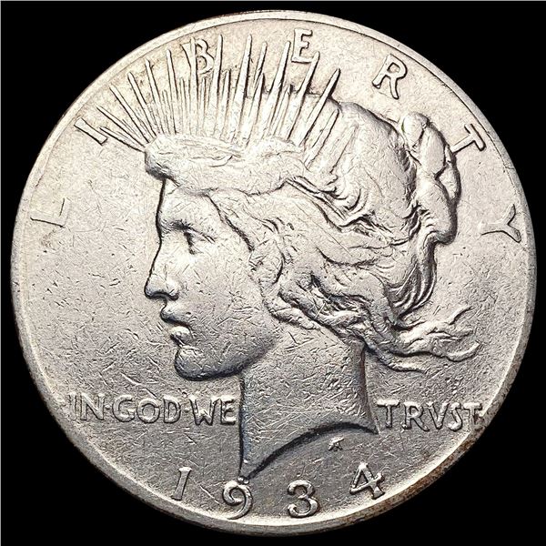 1934-S Silver Peace Dollar NEARLY UNCIRCULATED