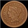 1847 Braided Hair Large Cent NICELY CIRCULATED