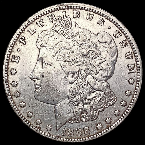 1888-O "Hot Lips" Morgan Silver Dollar NEARLY UNCIRCULATED