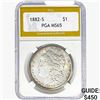 1882-S Morgan Silver Dollar PGA MS65
