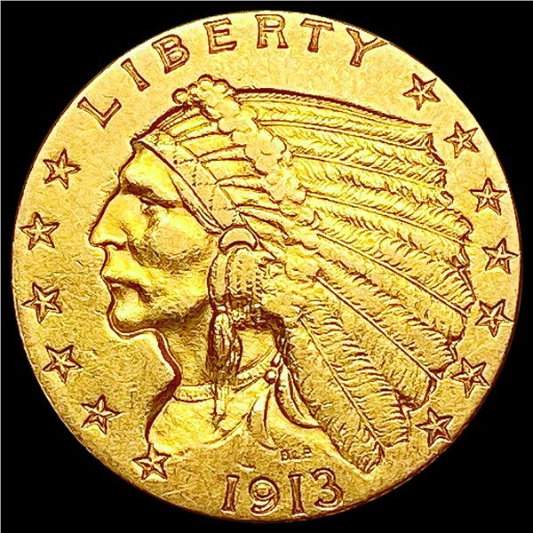 1913 $2.50 Gold Quarter Eagle GEM BU