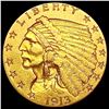 Image 1 : 1913 $2.50 Gold Quarter Eagle GEM BU