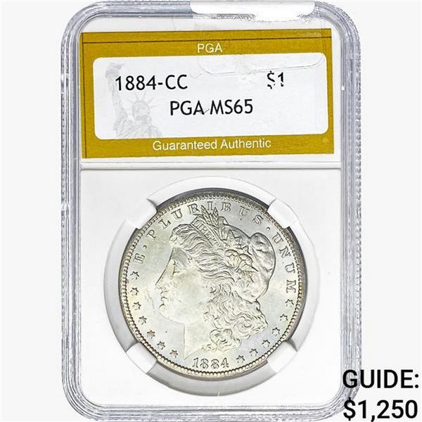 1884-CC Morgan Silver Dollar PGA MS65