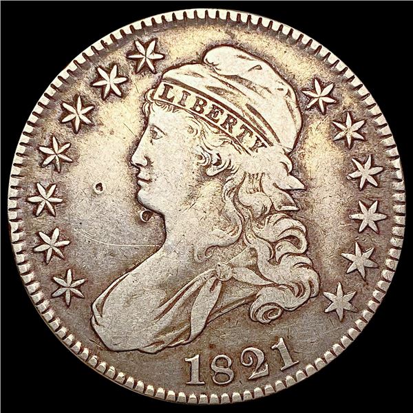 1821 Capped Bust Half Dollar LIGHTLY CIRCULATED