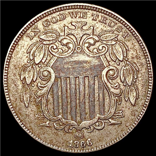 1866 Shield Nickel CLOSELY UNCIRCULATED