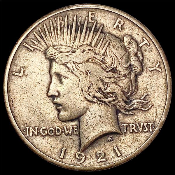 1921 Silver Peace Dollar NEARLY UNCIRCULATED