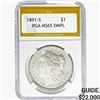 1891-S Morgan Silver Dollar PGA MS65 DMPL