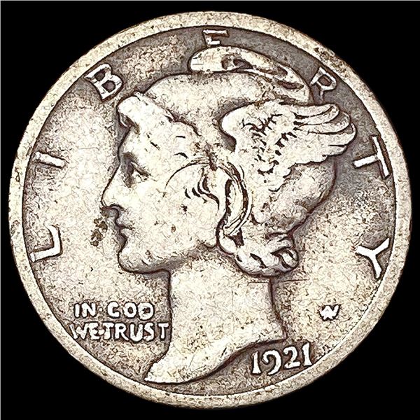 1921-D Mercury Dime ABOUT UNCIRCULATED