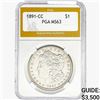 1891-CC Morgan Silver Dollar PGA MS63
