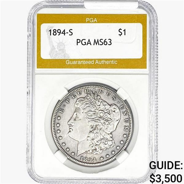 1894-S Morgan Silver Dollar PGA MS63