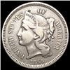 1865 Nickel Three Cent NEARLY UNCIRCULATED