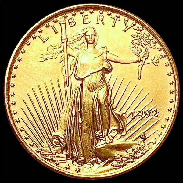 1992 0.10oz Gold $5 AGE SUPERB GEM BU