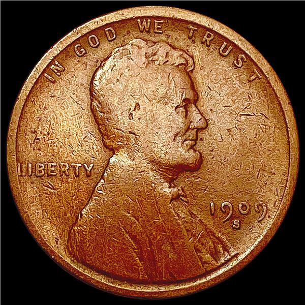1909-S Wheat Cent LIGHTLY CIRCULATED